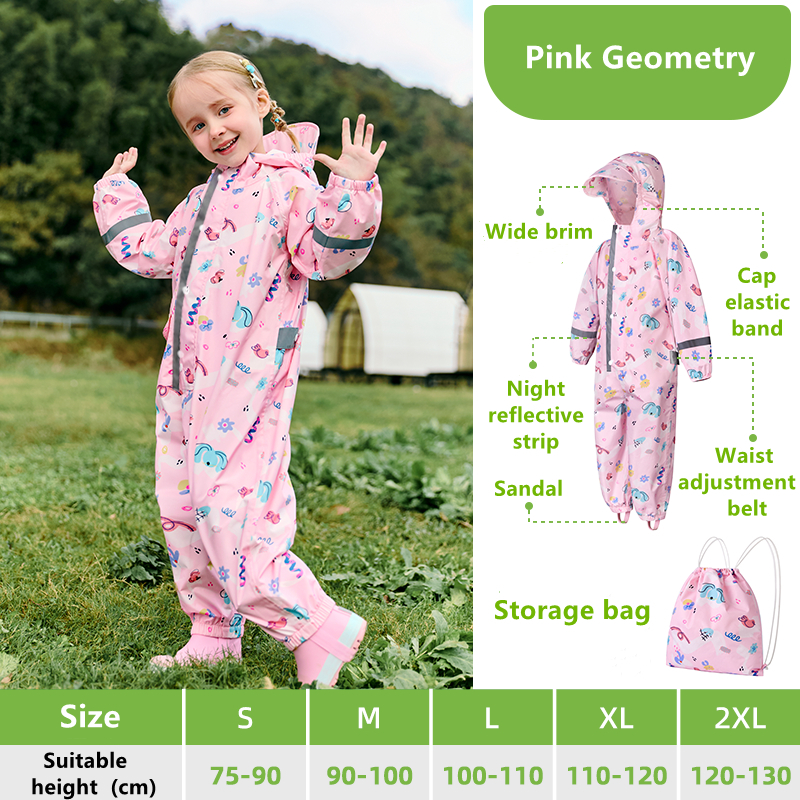 Cartoon Kids One Piece Rain Su - Kids Outdoor Jumpsuit reseña y precio