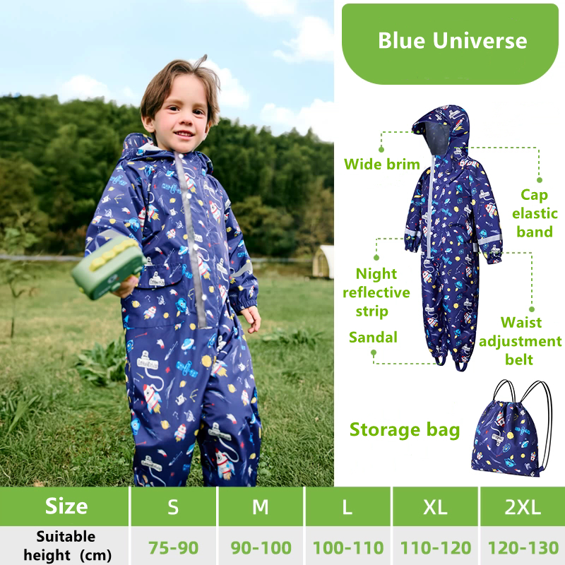 Cartoon Kids One Piece Rain Su - Kids Outdoor Jumpsuit reseña y precio