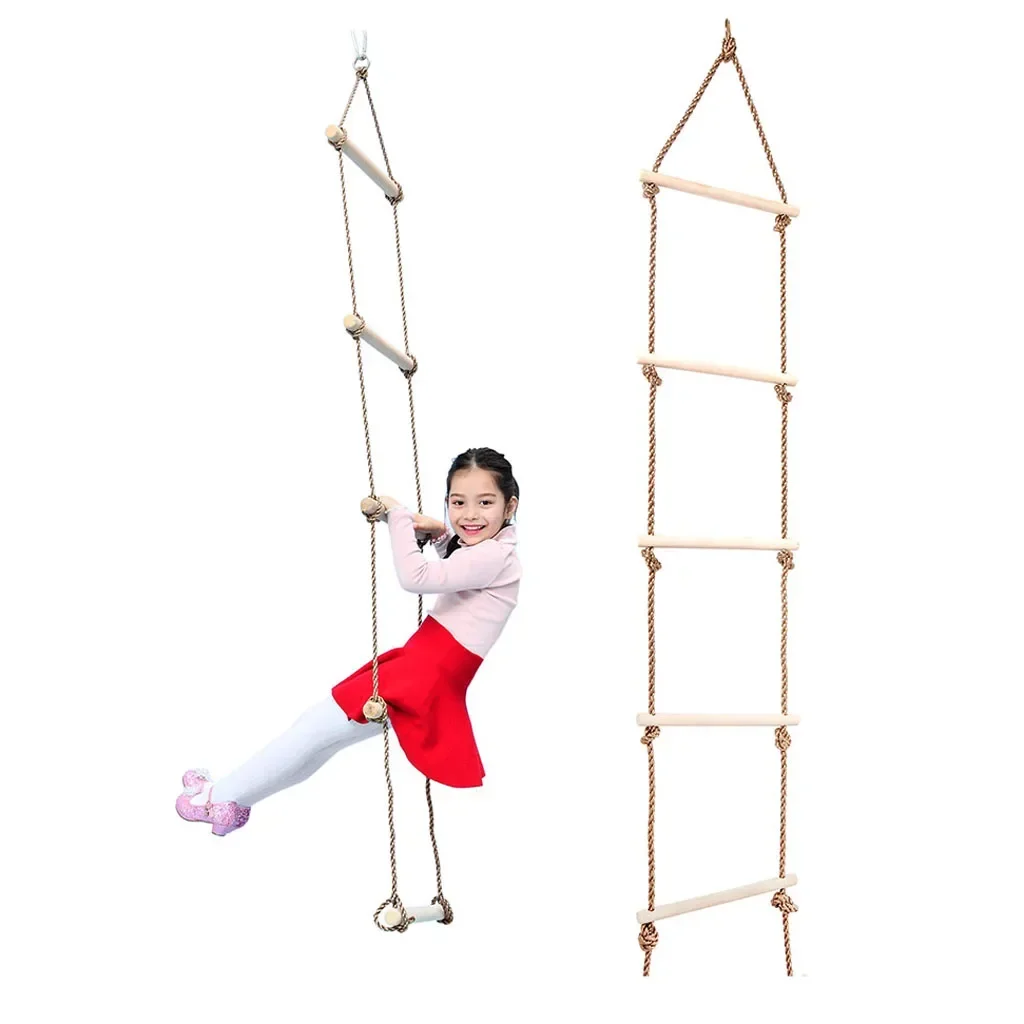 Children Climbing Rope Ladder  - Kids Outdoor Swing And Slide reseña y precio