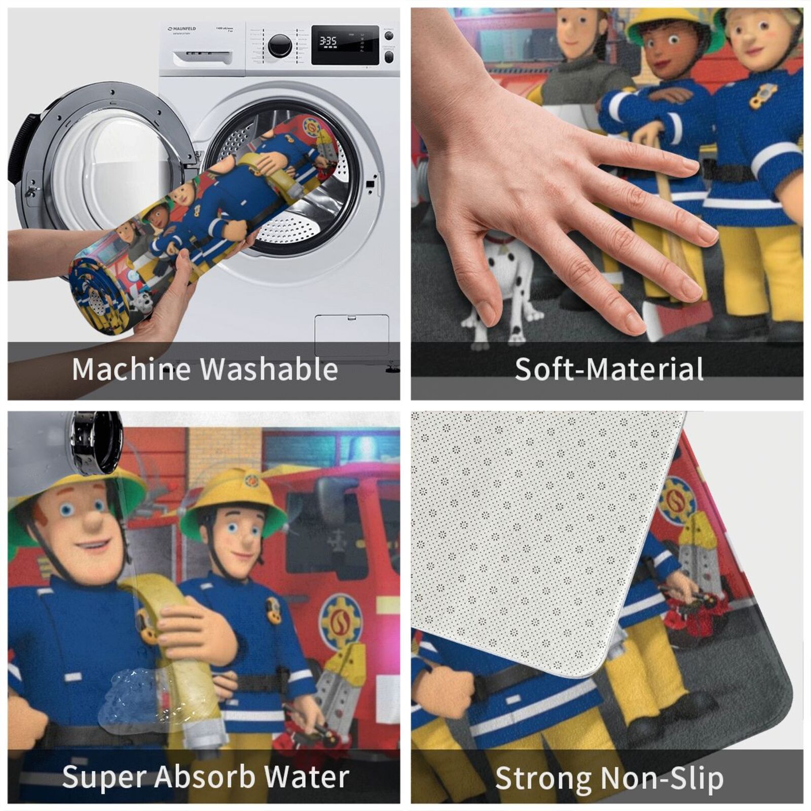 Fireman Sam Design Carpet Mat  - Kids Outdoor Floor Cushions reseña y precio