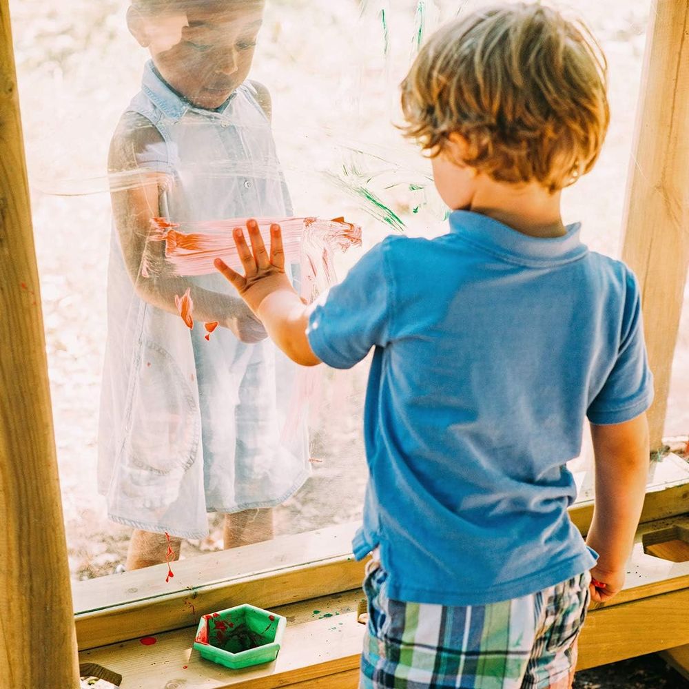 Outdoor Wooden Art Easel with  - Kids Outdoor Easel reseña y precio