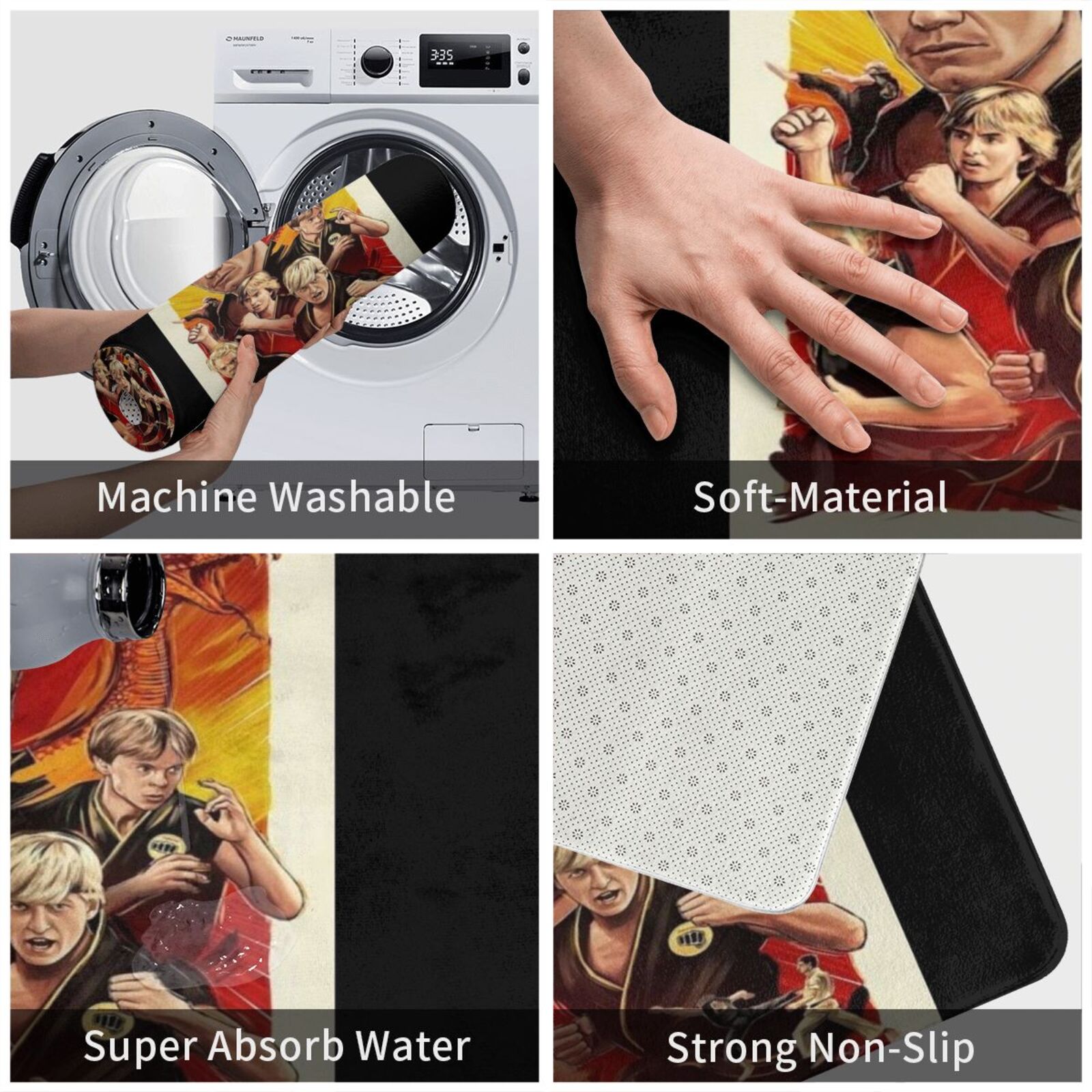 80s Martial Arts Movie Carpet  - Kids Outdoor Floor Cushions reseña y precio