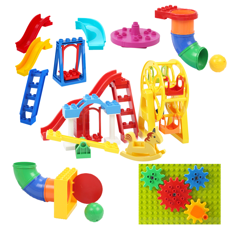 Big Building Blocks Playground - Kids Outdoor Swing And Slide reseña y precio