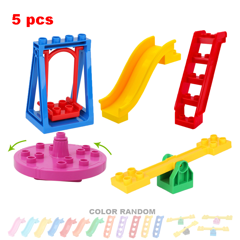 Big Building Blocks Playground - Kids Outdoor Swing And Slide reseña y precio