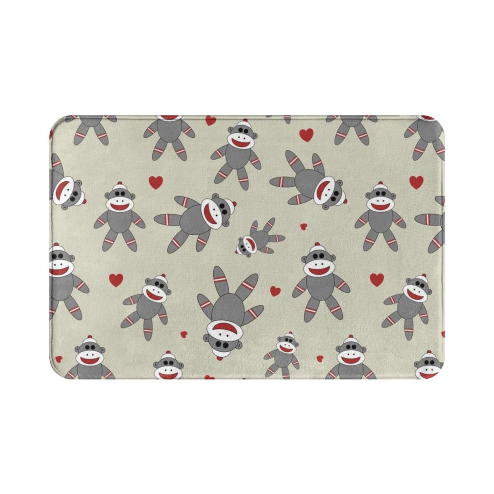 Cute Sock Monkey Carpet Mat Ru - Kids Outdoor Floor Cushions reseña y precio