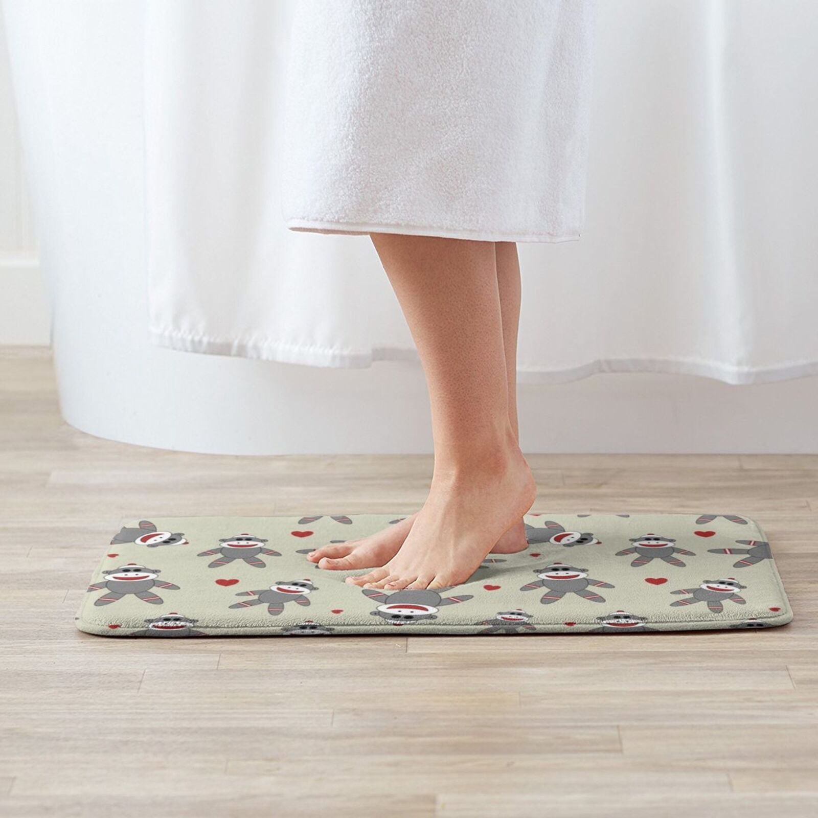 Cute Sock Monkey Carpet Mat Ru - Kids Outdoor Floor Cushions reseña y precio