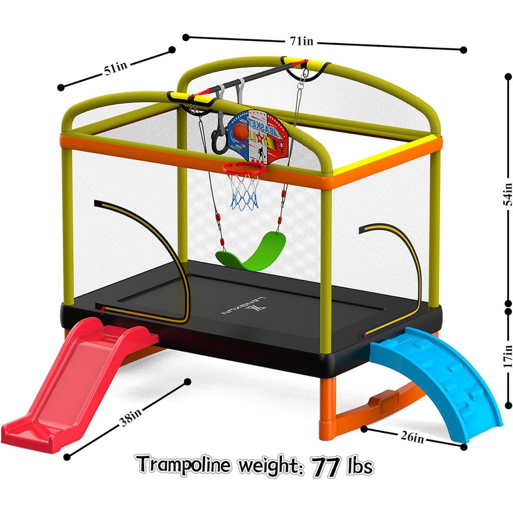 Outdoor Swing Basketball Climb - Kids Outdoor Swing And Slide reseña y precio